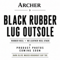 DARK OLIVE WAXED ROUGHOUT CAP TOE - BLACK RUBBER HEEL LUG OUTSOLE