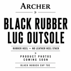 Black Nubuck cap toe - Black Rubber Heel Lug Outsole