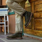 DARK OLIVE WAXED ROUGHOUT CAP TOE