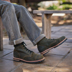 DARK OLIVE WAXED ROUGHOUT CAP TOE