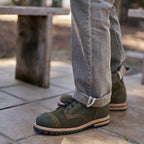 DARK OLIVE WAXED ROUGHOUT CAP TOE