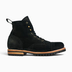 BLACK NUBUCK CAP TOE