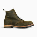 DARK OLIVE WAXED ROUGHOUT CAP TOE