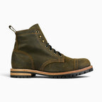 DARK OLIVE WAXED ROUGHOUT CAP TOE