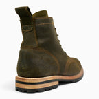 DARK OLIVE WAXED ROUGHOUT CAP TOE