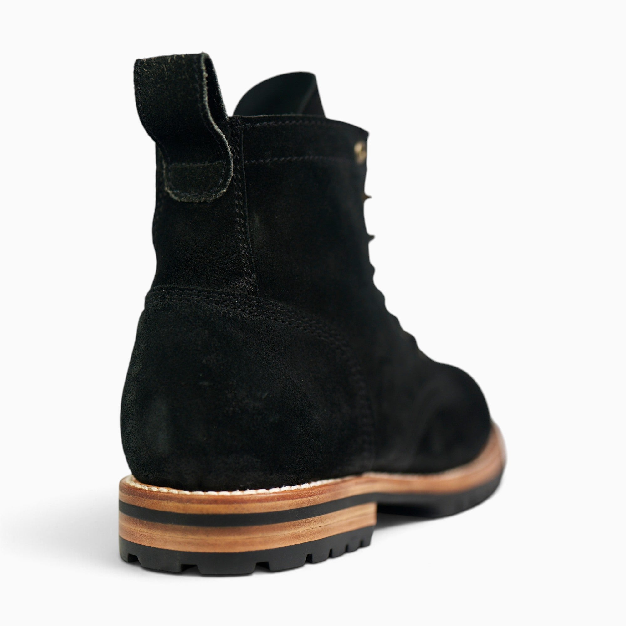 BLACK NUBUCK CAP TOE